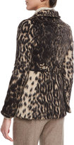 Thumbnail for your product : Carolina Herrera Leopard Jacquard Peacoat