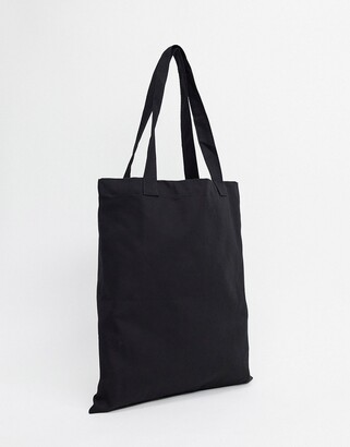 ASOS DESIGN heavyweight cotton tote bag in black - ShopStyle