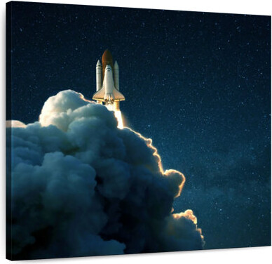 Ebern Designs Oberle Starry Space Shuttle Launch