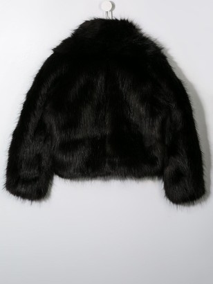 DSQUARED2 TEEN faux fur jacket