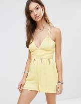 Thumbnail for your product : boohoo Strappy Romper With Cut Out Detail