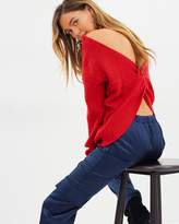 Thumbnail for your product : Missguided Twist Back Long Sleeve Jumper