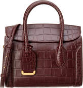 Thumbnail for your product : Alexander McQueen Heroine 30 Croc-Embossed Small Leather Satchel