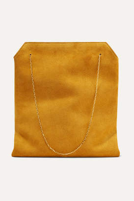 The Row Lunch Bag Small Suede Tote - Saffron