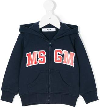 MSGM Kids logo print hoodie