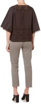 Thumbnail for your product : Max Mara Weekend CATONE short sleeve broderie cotton mix top