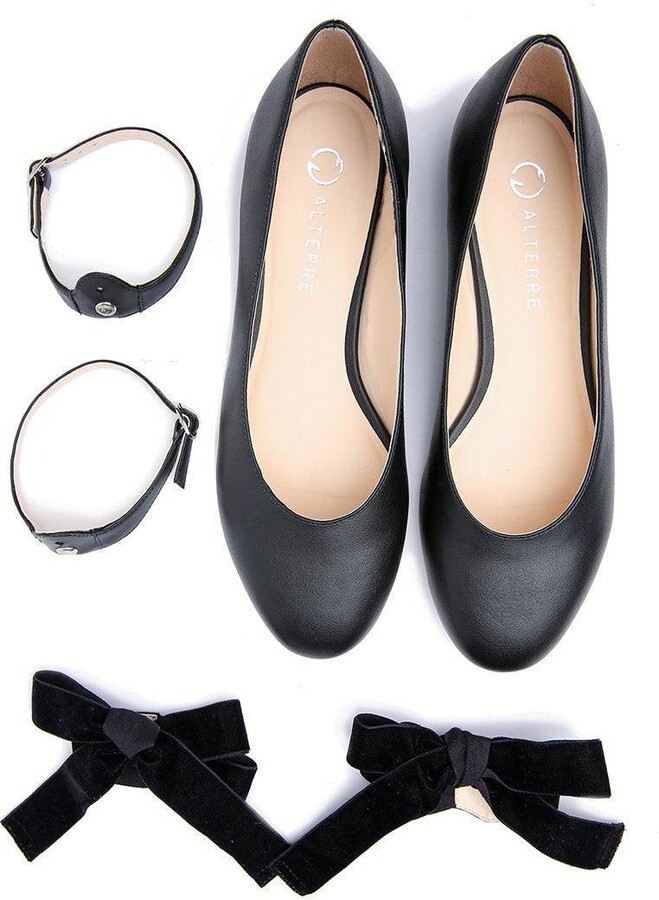 Alterre Women's Customizable Black Ballet Flats