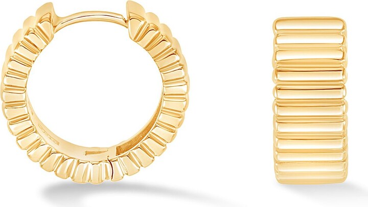 Dower & Hall Single Large Humbug Hoop In Gold Vermeil