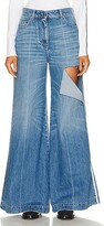 Thumbnail for your product : Peter Do Ripped Wide Leg Jeans in Blue