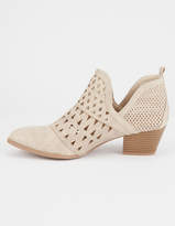 Thumbnail for your product : Qupid Geometric Lasercut Womens Booties