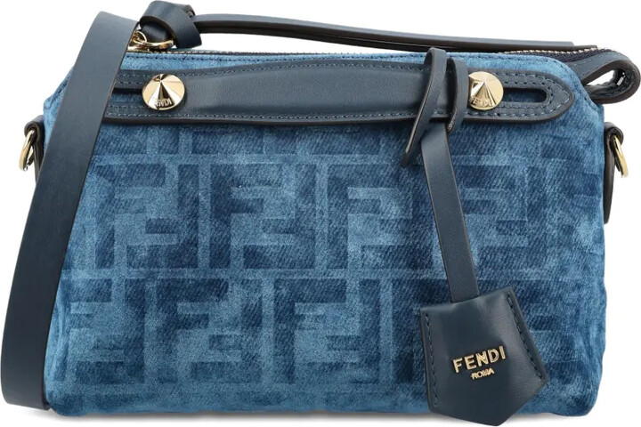Fendi mini By The Way Soft flocked tote bag