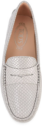 Tod's snake-effect loafers