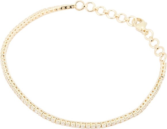 STONE AND STRAND The Essential Dainty Tennis Bracelet in Metallic Gold