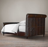Thumbnail for your product : Restoration Hardware Ellsworth Leather Sleigh Bed With Footboard