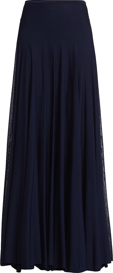 Women's The Lucy Sheer Maxi Skirt - Navy - Size Large