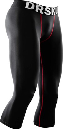 DRSKIN 1 2 or 3 Pack Men’s 3/4 Compression Pants Tights Leggings Shorts Sports Baselayer Running Workout Active Cool Dry 