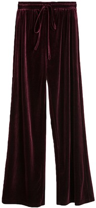 wine velvet pants