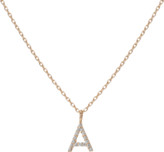 Thumbnail for your product : AUrate New York Mini Letter Charm Pendant with White Diamonds