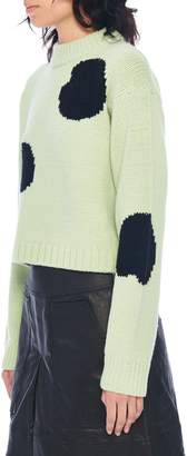 Tibi Cropped Wool-Blend Sweater