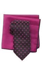 Thumbnail for your product : Ted Baker Circle Flower Medallion Silk Tie & Pocket Square Set