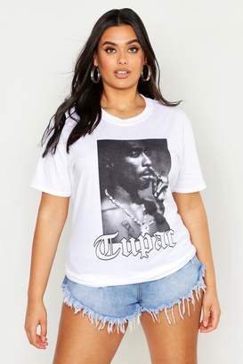 boohoo Plus Smoking Tupac Licensed T-Shirt