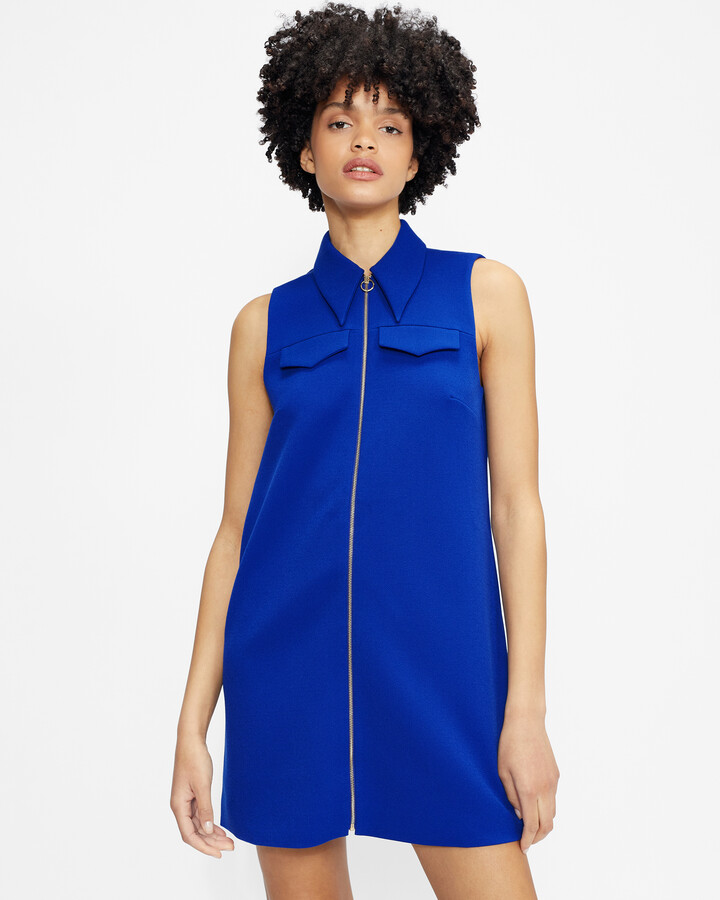 blue shift dress