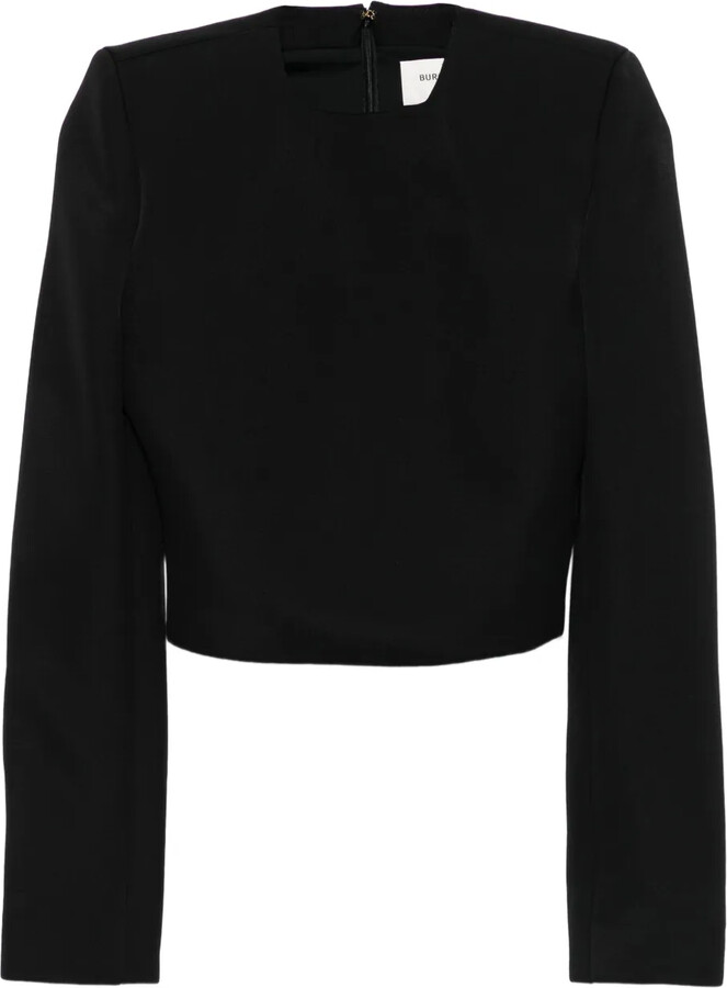 Burc Akyol Long-Sleeve Crew-Neck Blouse