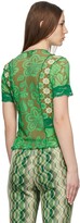 Thumbnail for your product : Anna Sui Green Paradisiac Combo Mesh T-Shirt