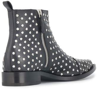 Alexander McQueen Braided Chain studded ankle boots