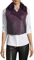 Thumbnail for your product : Elie Tahari Lana Cropped Lamb Shearling Vest