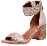 Thumbnail for your product : Frye Bianca Woven Goatskin Ankle-Cuff Sandal