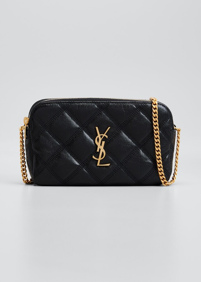 Saint Laurent Becky Quilted Double Zip Pouch Bag ShopStyle Clutches