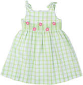 Thumbnail for your product : Florence Eiseman Plaid Seersucker Dress, White/Green, Size 2T-6X