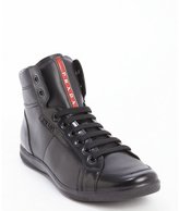 Thumbnail for your product : Prada Sport black leather high top sneakers