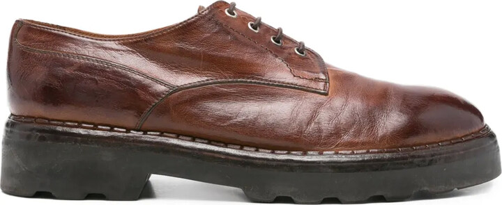 Lace-Up Rubber Sole Derby Shoes