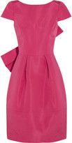 Thumbnail for your product : Oscar de la Renta Bow-embellished silk-faille dress