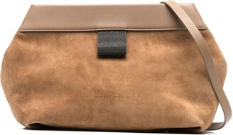 Brunello Cucinelli Leather-Panelled Crossbody Bag