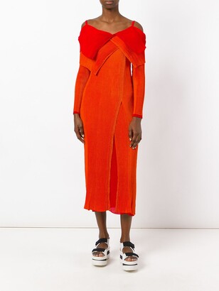 Issey Miyake Pre-Owned Asymmetric Pleated Dress