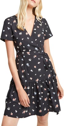 French Connection Frida Arimose Crepe Faux Wrap Dress