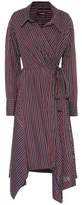 Isabel Marant Mila striped cotton wrap dress