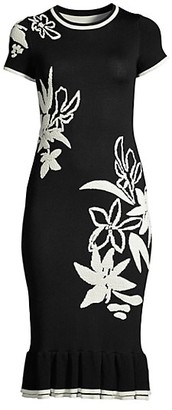 Shoshanna Leah Floral Knit Bodycon Dress