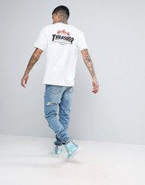Thumbnail for your product : HUF x Thrasher Logo T-Shirt With Back Print