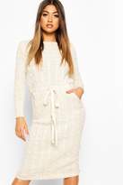 Thumbnail for your product : boohoo Cable Knit Midi Dress