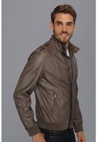 Thumbnail for your product : Perry Ellis Button Front PU Bomber Jacket