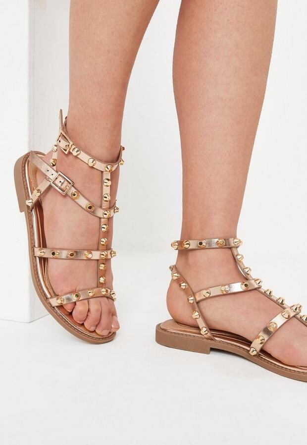 Gold Gladiator Women's Sandals | Shop the world's largest 