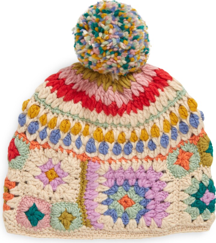FRENCH KNOT Crochet Wool Hat