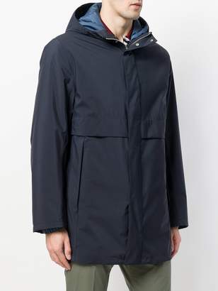 Prada insulated hooded mackintosh coat