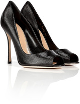 Thumbnail for your product : Sergio Rossi Leather Peep-Toe Pumps