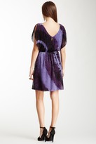 Thumbnail for your product : Hale Bob Print Flutter Sleeve Silk Blend Dress