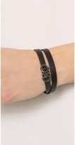 Thumbnail for your product : Ferragamo Gancio Double Wrap Bracelet